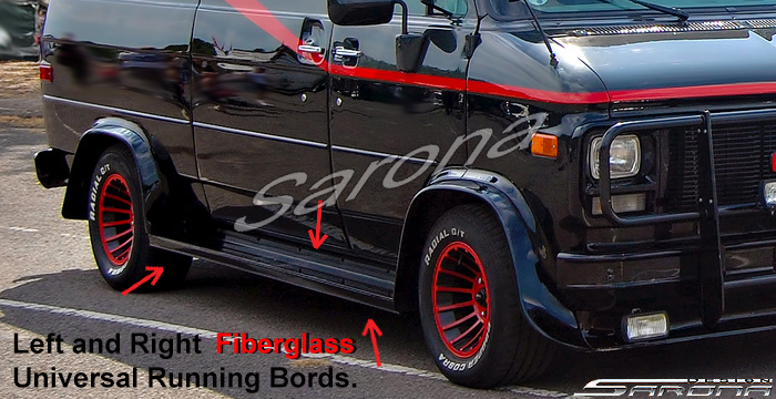 Custom Chevy Express Van  All Styles Running Boards (1970 - 1995) - $650.00 (Part #CH-012-SB)